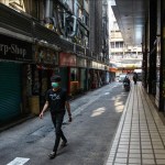 Empty street i seen to combat covid19 in bangkok