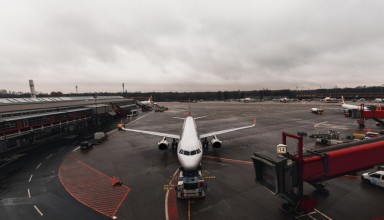 Flight before take off in Airport