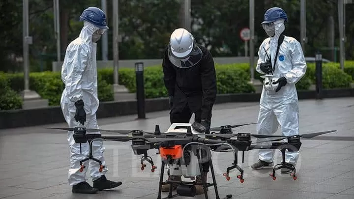 South Jakarta deploys drone in war vs. Covid-19
