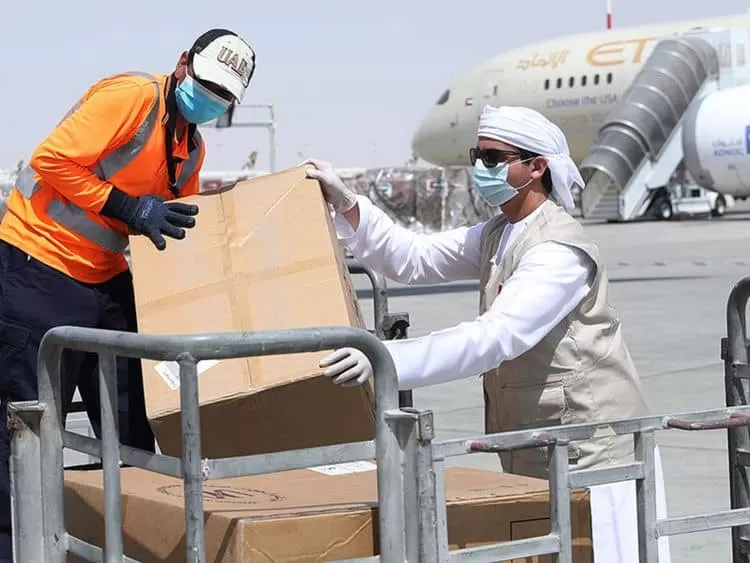 UAE support indonesia by sending Covid19 medical supplies