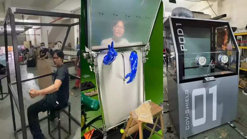 Malaysians built a non-contact coronavirus testing booth to protect frontliners