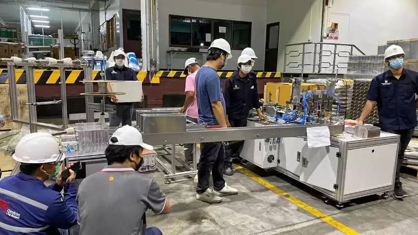 Launching medical mask factory established by CP very soon
