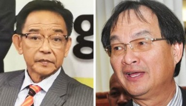 Sarawak PBB vice-president Abdul Karim Rahman Hamzah and Baru Bian