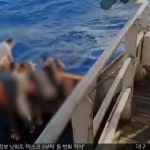 A video showing the throw out of the body of Indonesian ship crew from chinese ship