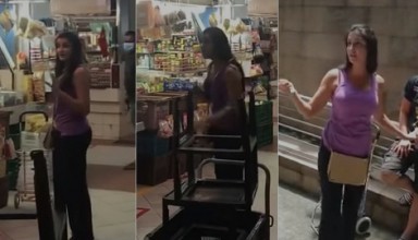 old Singaporean woman who were accused of not wearing a mask