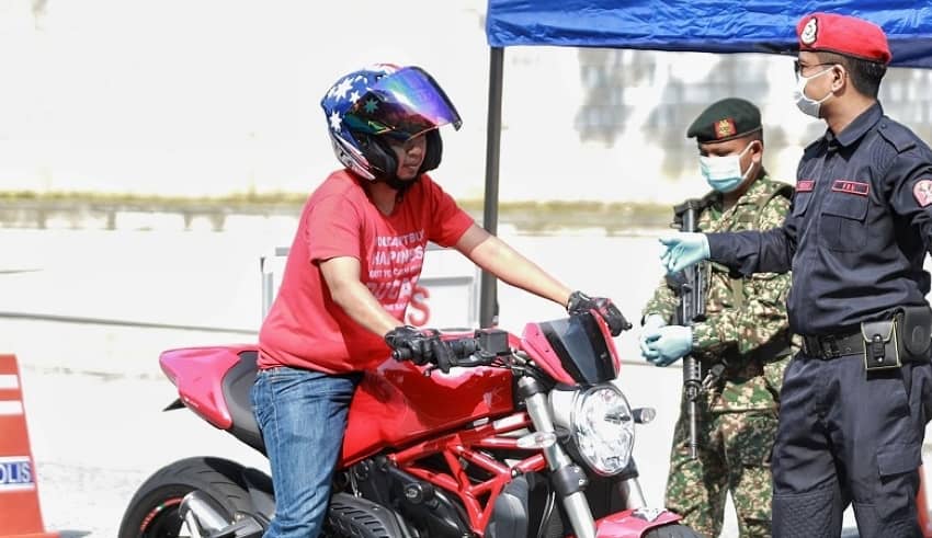 Malaysia Police is checking on people based on CMCO