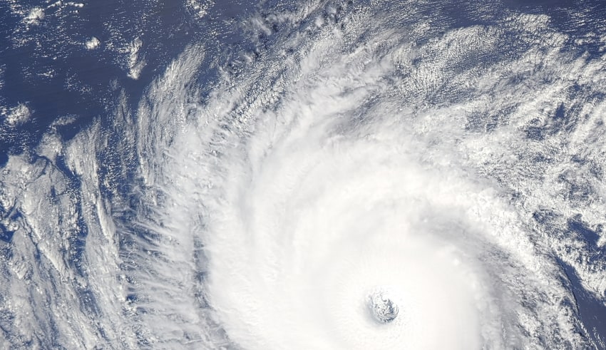 Image of typhoon pictured by NASA