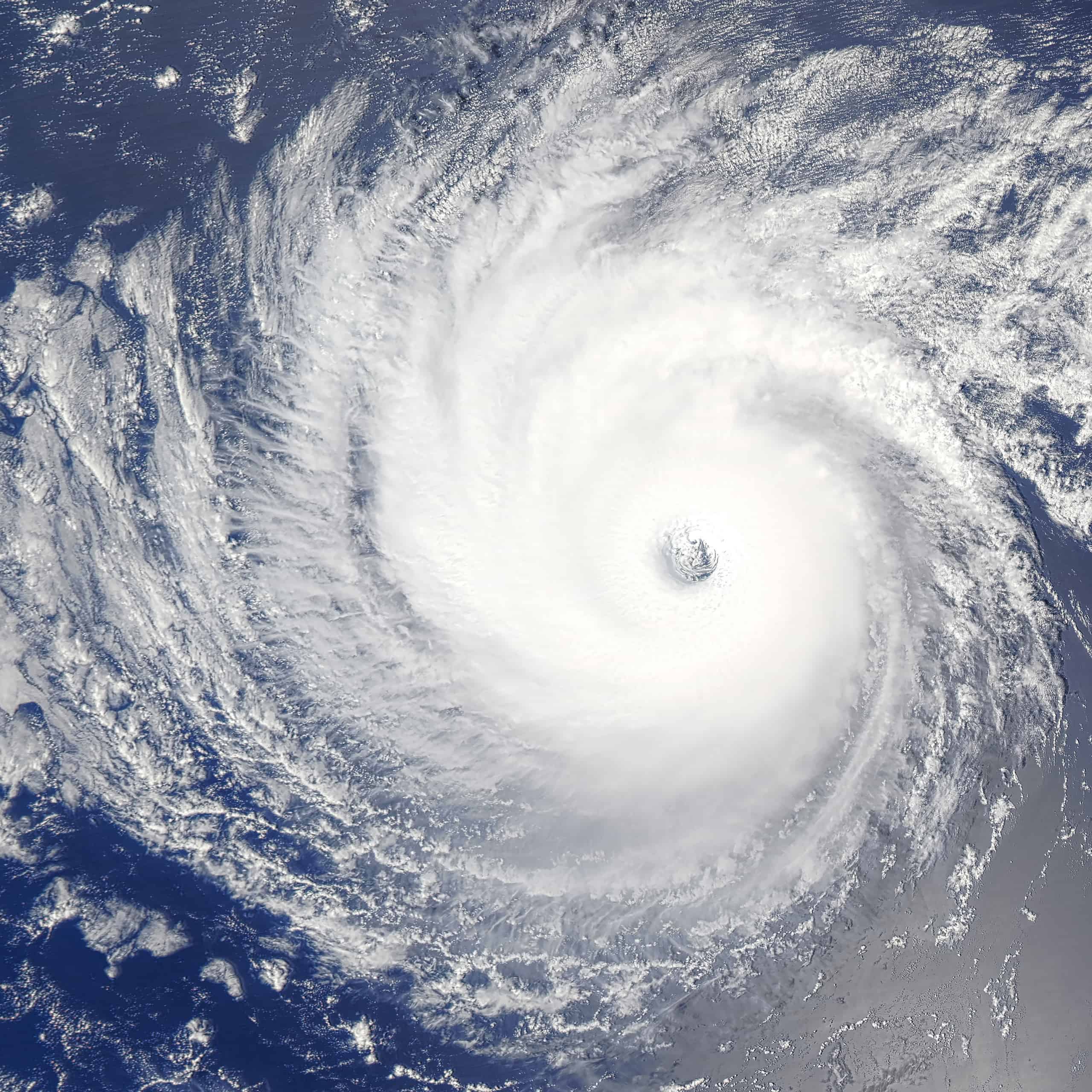 Image of typhoon pictured by NASA