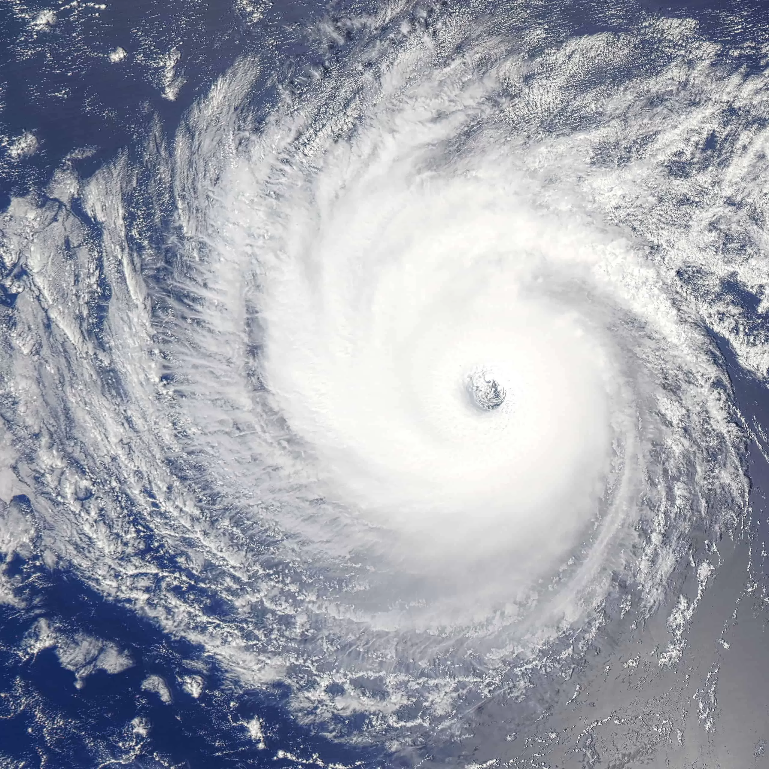 Image of typhoon pictured by NASA