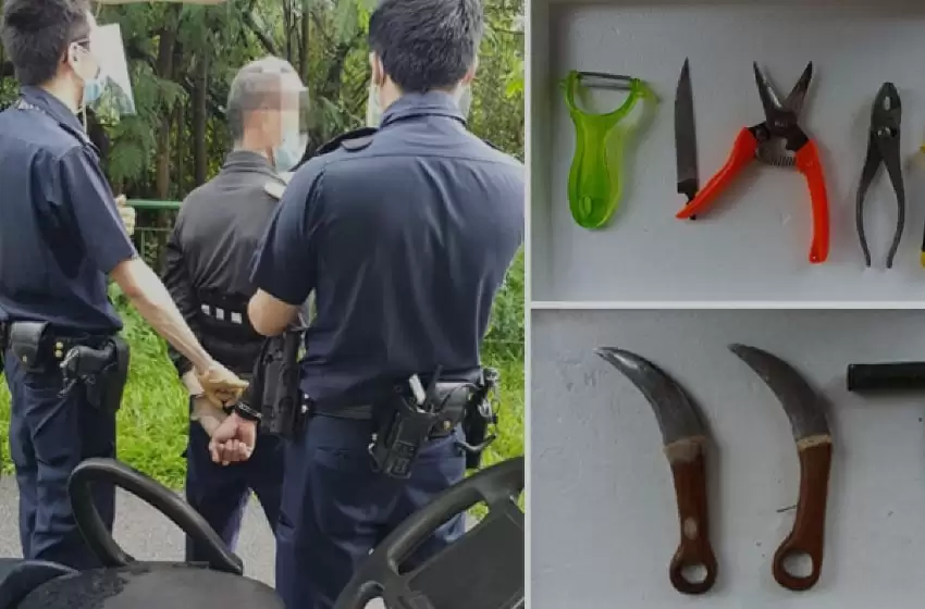 Singpore 61 year old man arrested for attempt murder