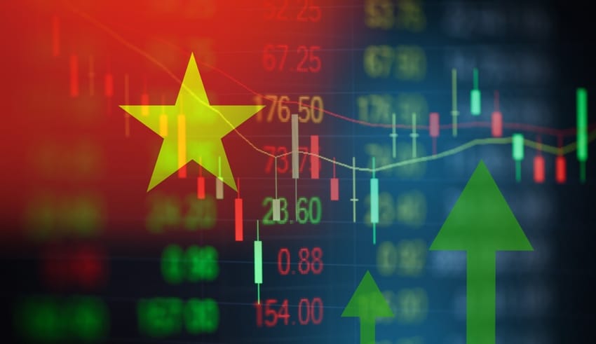 Vietnam stock market graph busines