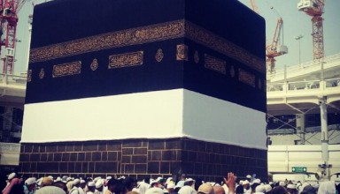 People gathered near Haji