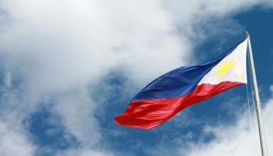 Philippines Flag shuttles in the air