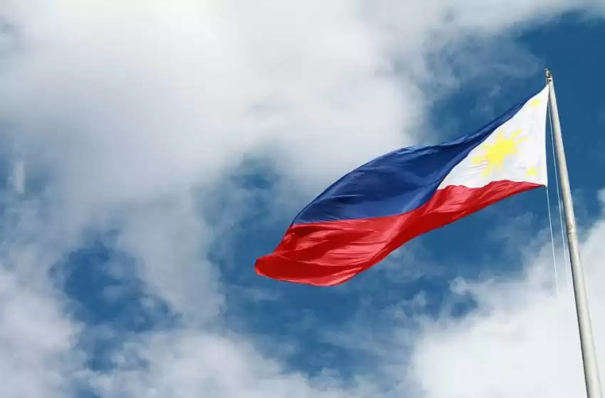 Philippines Flag shuttles in the air