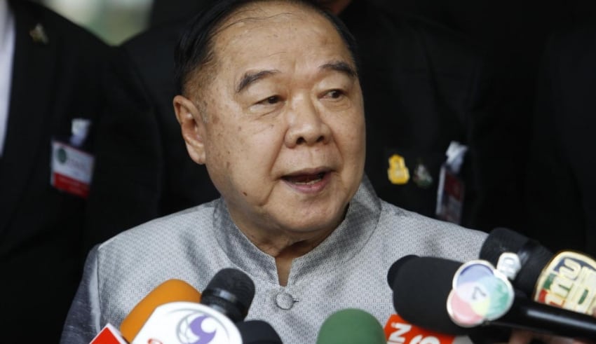 Thailand’s Deputy Prime Minister Prawit Wongsuwon spoken in the Press conference