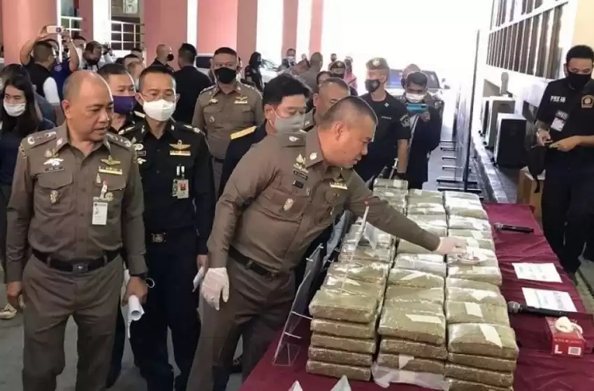Narcotics suppression police in Thailand have landed a huge drugs haul