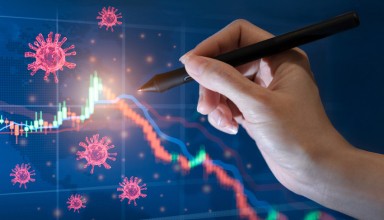 Coronavirus impact global economy stock markets financial crisis concept