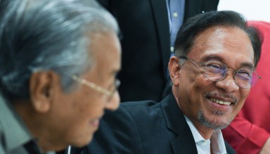 Mahathir Mohamad and Anwar Ibrahim