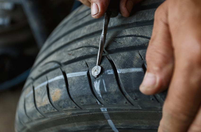 Punctured Tires warning in Thailand