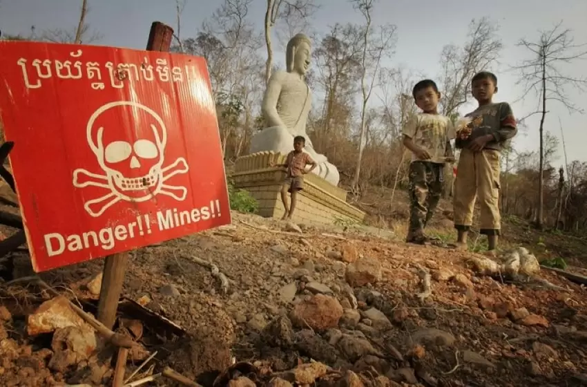 Three demining professionals were killed in Cambodia by an anti-tank mine