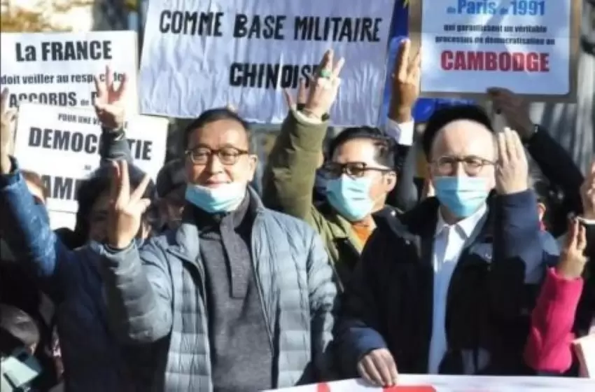 An exiled Cambodian opposition leader has been sentenced to ten years in prison