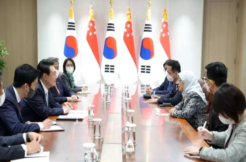 President Halimah and President Yoon Suk-yeol agree to expand collaboration after inauguration