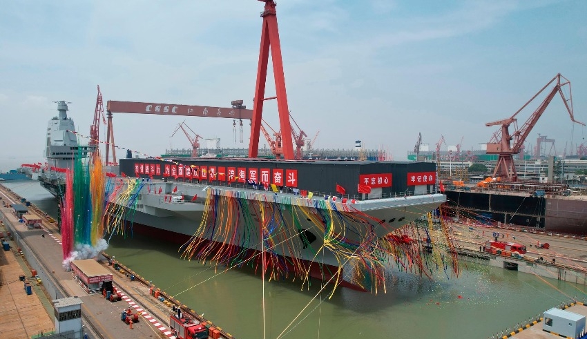 'Fujian,' China's third and most advanced aircraft carrier, is launched