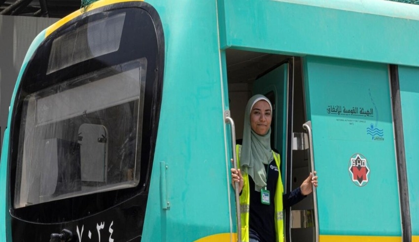 Egypt's first women train drivers work for the Cairo Metro