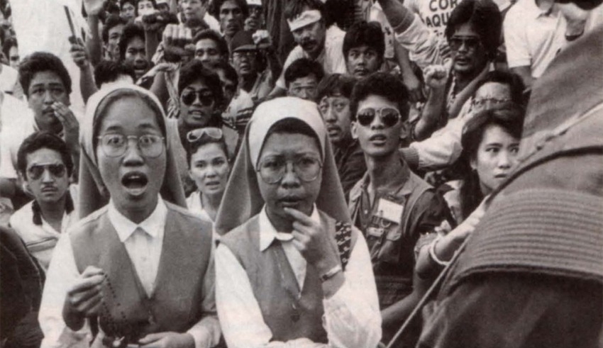 Nuns allowed Cory to hide in a Cebu monastery to demonstrate unity versus dictatorship