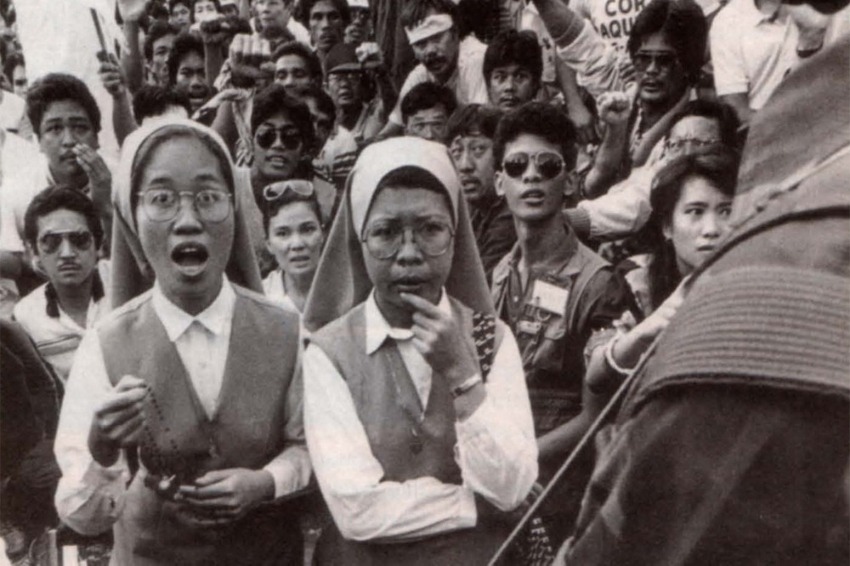 Nuns allowed Cory to hide in a Cebu monastery to demonstrate unity versus dictatorship