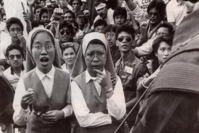 Nuns allowed Cory to hide in a Cebu monastery to demonstrate unity versus dictatorship