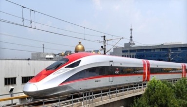 Indonesia's first high-speed railway sports China-made trains