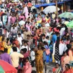 Crowds at Malaysian immigration at the start of the long Deepavali weekend