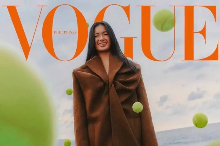 Tennis player Alex Eala appears on the cover of Vogue Philippines