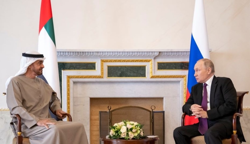 The UAE President meets Russia's President Putin