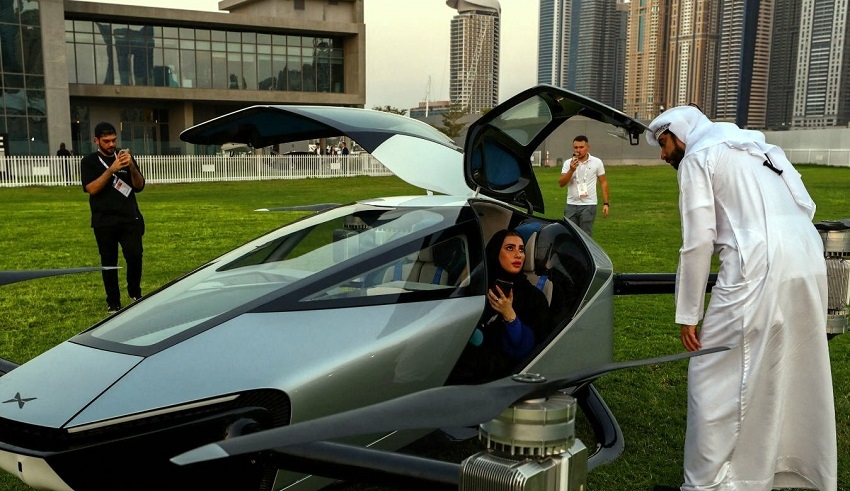 uae flying car x2 makes first public flight in dubai