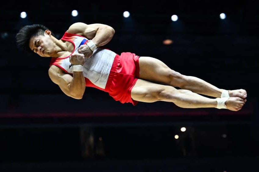 carlos yulo works on new skills for olympics