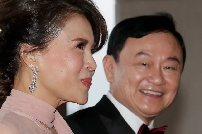 Thai Prime Minister walks out of press conference after being questioned about ex-leader Thaksin Shinawatra
