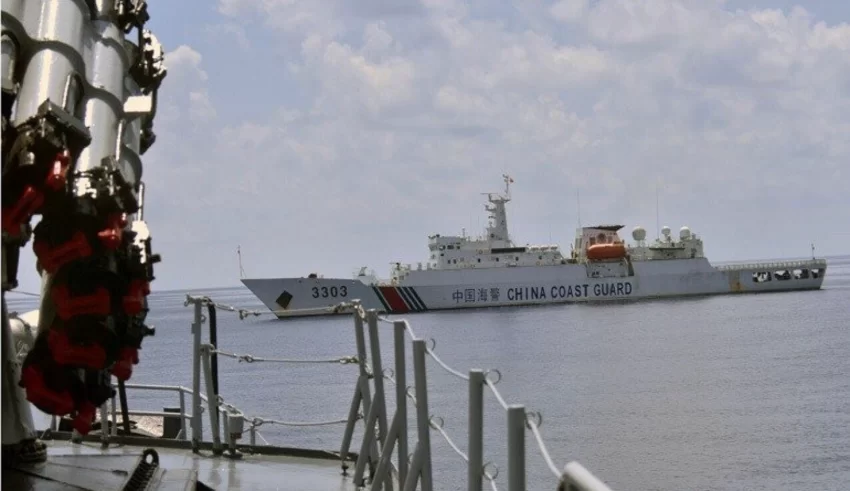 chinas coast guard monitors a gas field near indonesia