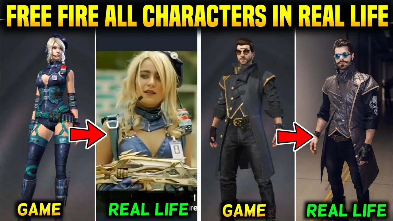the real life characters of free fire