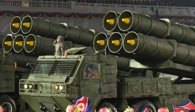 north korea displays biggest number of nuclear missiles at midnight parade