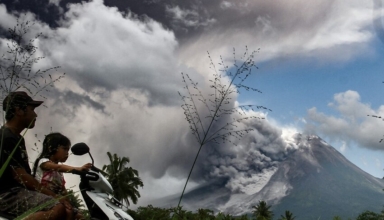 Indonesia Merapi Volcano erupts, covers villages in ash