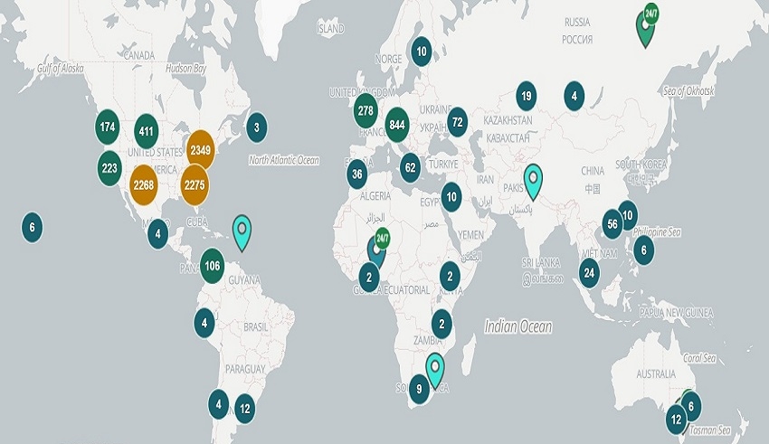 countries with most bitcoin atms