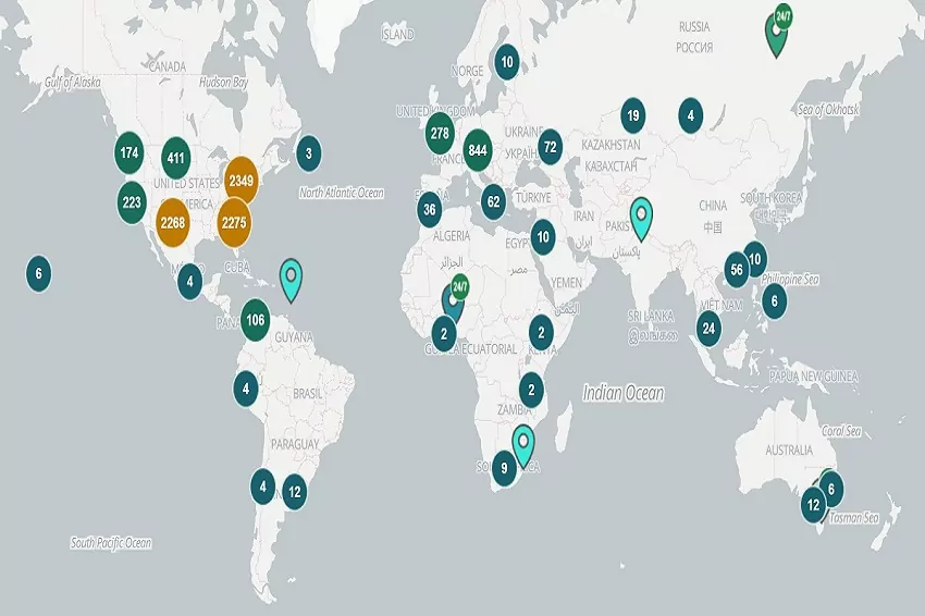 Countries with most Bitcoin Atms
