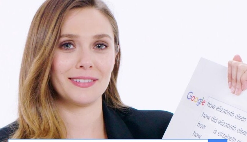elizabeth olsen amused by google's search results for her name