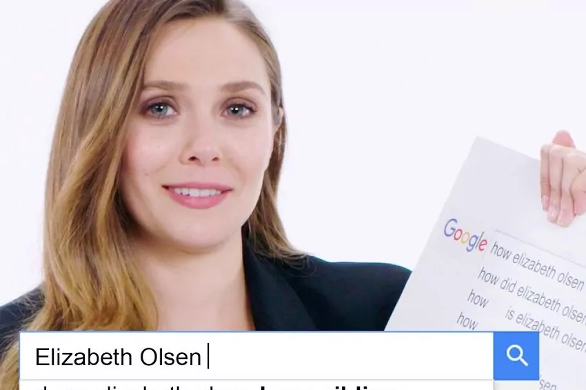 elizabeth olsen amused by google's search results for her name