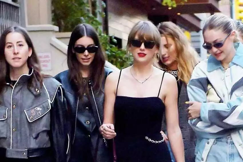 taylor swift, blake lively, gigi hadid, and haim stun in harper's bazaar photo shoot