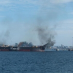 massive fire on oil tanker off malaysia's coast raises environmental concerns