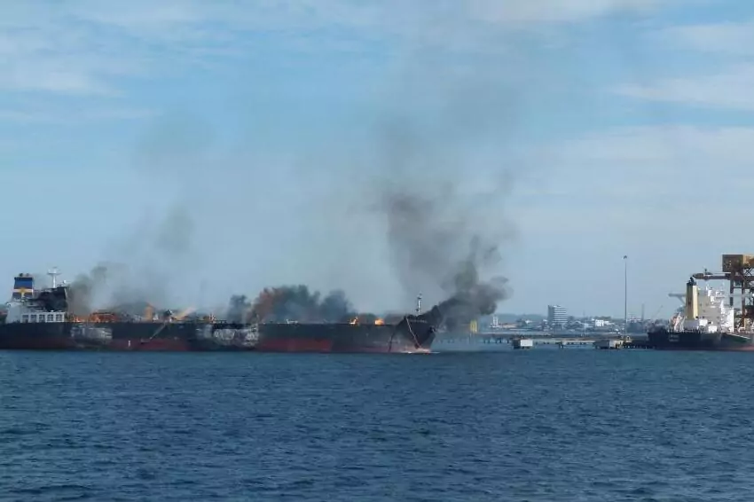 Massive Fire on Oil Tanker off Malaysia’s Coast Raises Environmental Concerns
