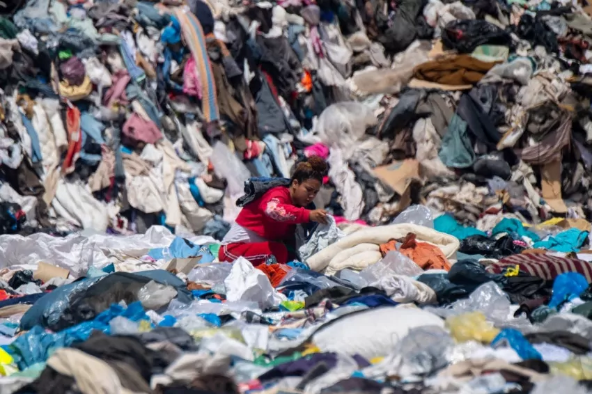 satellite image reveals massive pile of clothing waste in chile desert